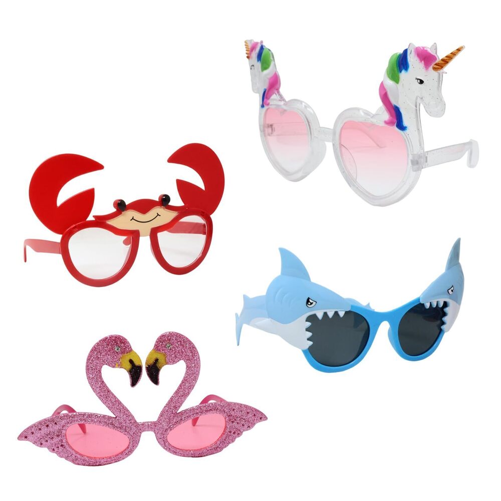 3775 4PCS Funny Party Sunglasses Cute Hawaiian Glasses Luau Party